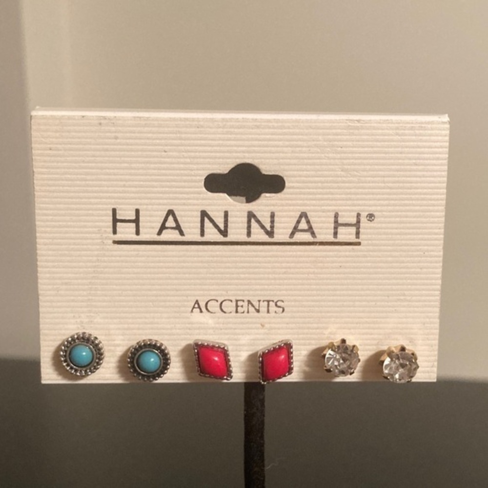 Hannah Red and Turquoise Earring Trio
